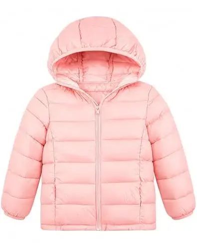 Lovekider Girls Winter Coat Shiny Gradient Lightweight Puffer Jacket 4-12Y | Down-Alternative, Windproof, Water-Resistant, Hooded, Durable Zipper, Girl Warm Winter Jacket for School Daily Outdoor Travel - 1