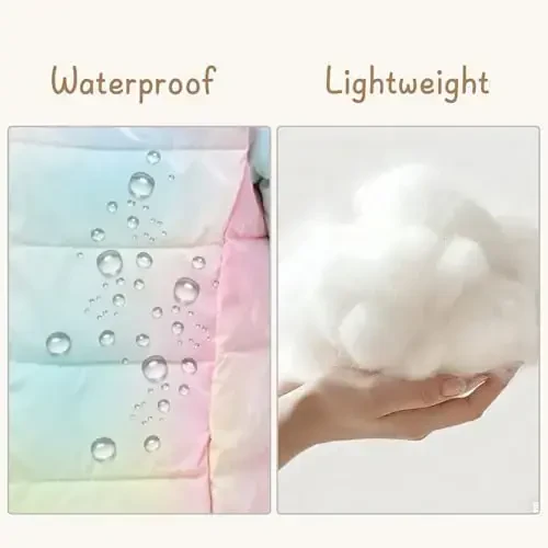 Lovekider Hooded Puffer Jacket for Girls 4-12T Packable Down-Alternative Warm Coat Shiny Outerwear for Kids Winter - 6