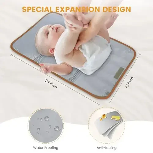 LOVEVOOK Diaper Bag Backpack,Diaper Tote Bag with Insulated Pockets,Baby Bag for Girl Boy with Changing Pad,Large Baby Diaper Bag with Pacifier Case,Anti-Theft Travel Backpack for Women - 4