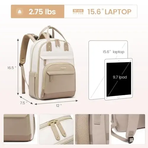 LOVEVOOK Diaper Bag Backpack, Baby Bag with Changing Pad, Large Diaper Backpack Boy Girl, Waterproof Baby Registry Bag for Mom Dad with Stroller Buckles, Beige-khaki - 1