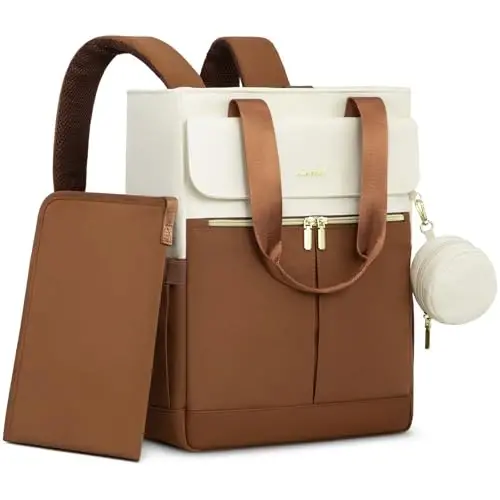 LOVEVOOK Diaper Bag Backpack,Diaper Bag Tote with Insulated Pockets,Baby Bag for Girl Boy with Changing Pad,Large Baby Diaper Bag with Pacifier Case,Anti-Theft Travel Backpack for Women 