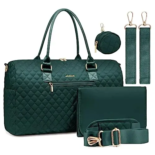 LOVEVOOK Diaper Bag Tote with Pacifier Case and Changing Pad, Large Capacity Mommy Bag for Hospital and Weekender Travel, Functional Baby Bag Newborn Baby Essential - 1