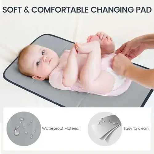 LOVEVOOK Pampers sumkasi ryukzaki, almashtirish stantsiyasi bilan chaqaloq sumkasi, ota-onalar uchun katta pampers ryukzaki, o'g'il va qiz uchun suv o'tkazmaydigan charm onalik sumkasi, sayohat uchun zarur chaqaloq dushi, to'q ko'k-bej - 6