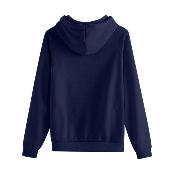 Lovskoo Men's and Women's 2 Piece Outfits Hoodie Jogger Tracksuit Long Sleeve Pullover Hoodies Sweatshirt and Sweatpants Fall Winter Sport Suit Navy- - 3