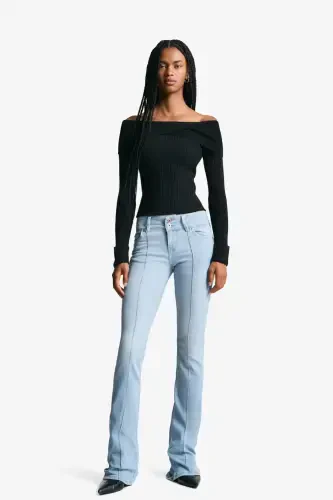 Low waist bootcut jean-Açık mavi - 4