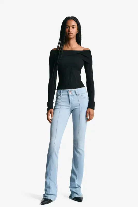 Low waist bootcut jean-Açık mavi - 4