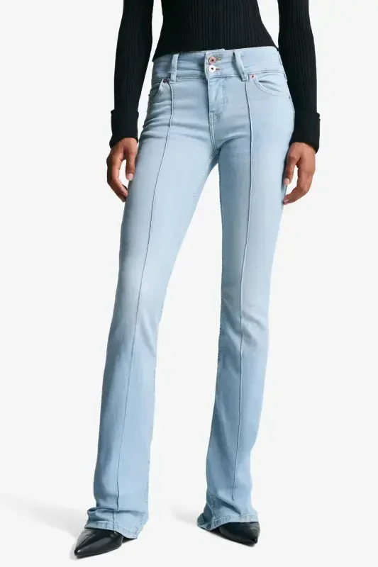 Low waist bootcut jean-Light blue - 3