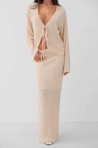 Low waist maxi skirt - 4