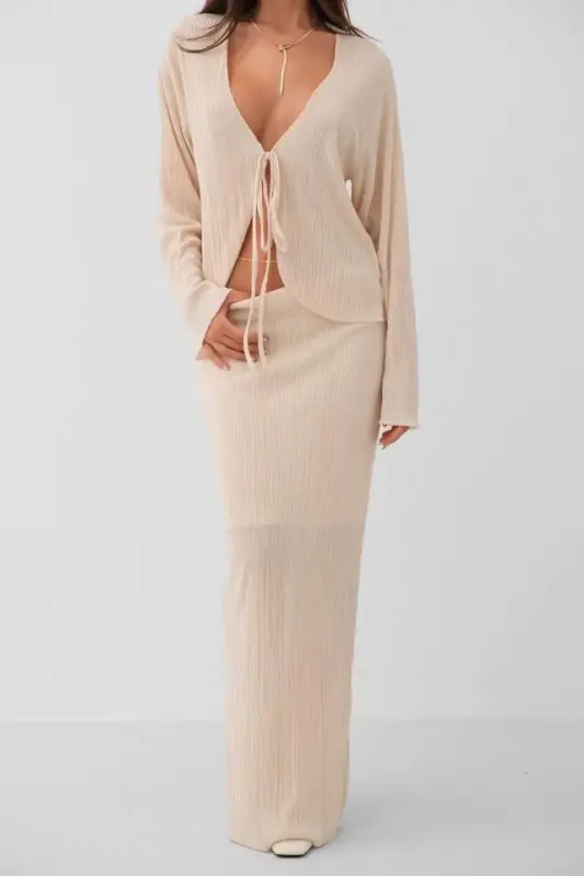 Low waist maxi skirt - 4