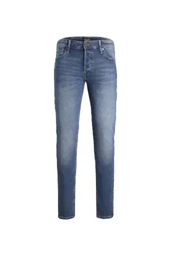 Low waist skinny fit straight leg men's denim pants. - 8