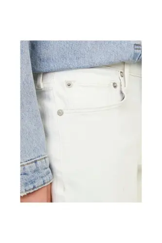 Low waist slim fit white men's denim jeans by JJIGLENN JJEVAN CJ 977 SN. - 2