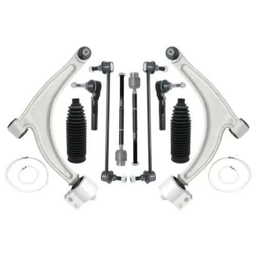 Lower Control Arm for 2004-2012 Chevrolet Malibu,Pontiac G6,Saturn Aura | Suspension Kit Ball Joint for 2005-2010 Pontiac G6, 2007-2009 Saturn Aura Sway Bar End Link Tie Rod Rack & Pinion Bellows - UGFC
