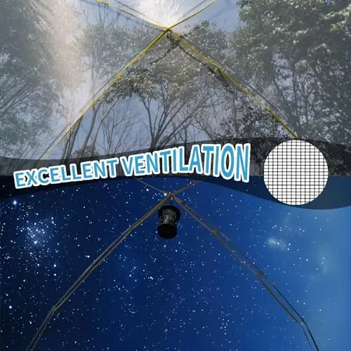 LOYEAHCAMP 4 Person Blackout Camping Tent, Easy Setup Waterproof Family Dome Tent for Camping with Rainfly, Portable Double Layer Large Family Tent for Outdoor Camping&Hiking - 6