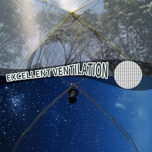 LOYEAHCAMP 4 Person Blackout Camping Tent, Easy Setup Waterproof Family Dome Tent for Camping with Rainfly, Portable Double Layer Large Family Tent for Outdoor Camping&Hiking - 5