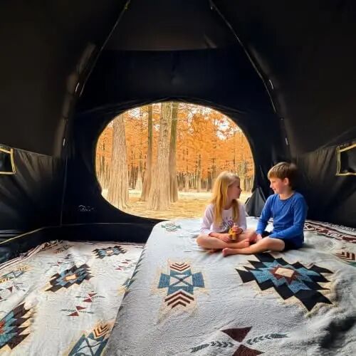 LOYEAHCAMP Tent 4/6 Person Blackout Camping Tent with Rainfly | Waterproof Portable Double Layer Family Dome Tent for Camping for Outdoor Camping&Hiking - 6