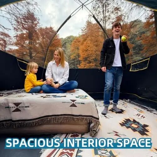 LOYEAHCAMP Tent 4/6 Person Blackout Camping Tent with Rainfly | Waterproof Portable Double Layer Family Dome Tent for Camping for Outdoor Camping&Hiking - 2