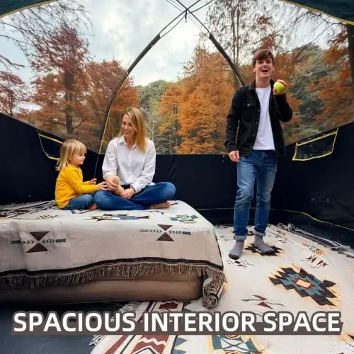 LOYEAHCAMP Tent 4/6 Person Blackout Camping Tent with Rainfly | Waterproof Portable Double Layer Family Dome Tent for Camping for Outdoor Camping&Hiking - Loyeahcamp (1)