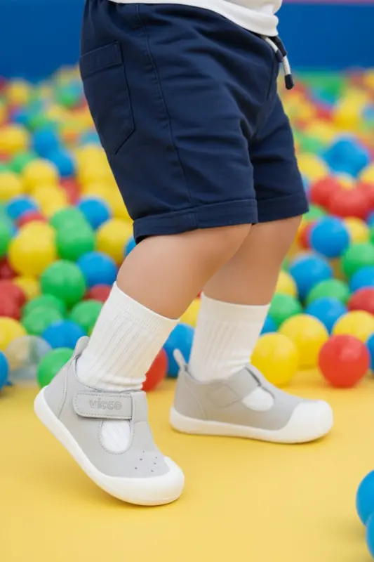 LR-4467 İlkadım Bebek Çocuk Günlük Yazlık Ayakkabı-Gri - 1