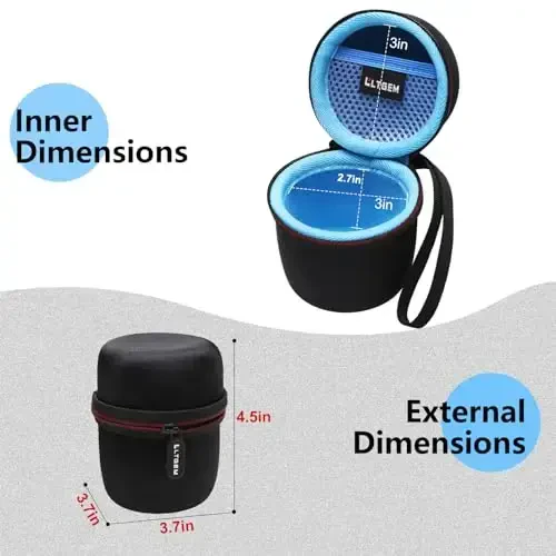 LTGEM Case Compatible with Sony SRSXB13/B/SRS-XB100 / SRS-XB12 Extra Bass Portable Waterproof Speaker, Black+Blue - 2