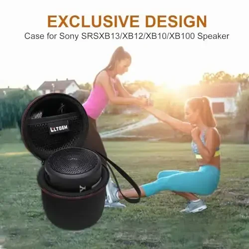 LTGEM Case Совместим с Sony SRSXB13/B/SRS-XB100 / SRS-XB12 Extra Bass Portable Waterproof Speaker, Black - 7