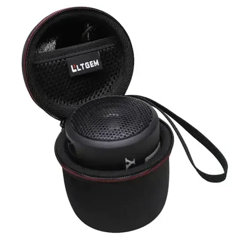 LTGEM Case Compatible with Sony SRSXB13/B/SRS-XB100 / SRS-XB12 Extra Bass Portable Waterproof Speaker, Black 