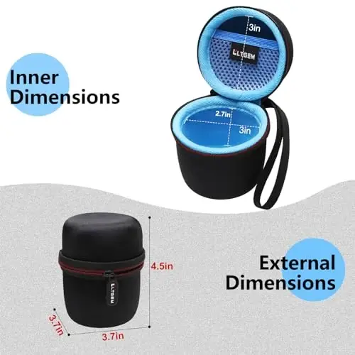 LTGEM Case Compatible with Sony SRSXB13/B/SRS-XB100 / SRS-XB12 Extra Bass Portable Waterproof Speaker, Black+Blue - 2