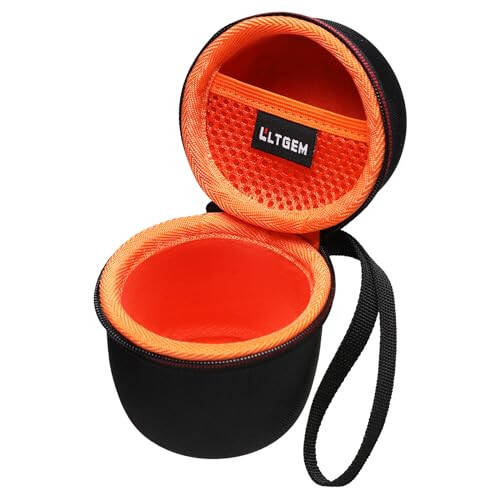 LTGEM Case Compatible with Sony SRSXB13/B/SRS-XB100 / SRS-XB12 Extra Bass Portable Waterproof Speaker, Black+Orange - 3