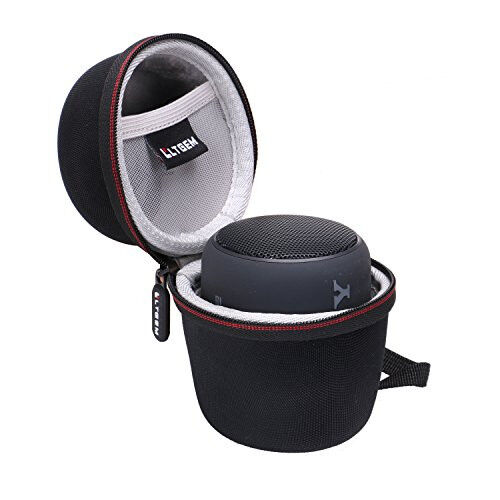 LTGEM Sony SRS-XB13/XB100/XB12/XB10 EXTRA BASS Simsiz Bluetooth Portativ Yengil Kompakt Sayohat Karnayı uchun Qattiq Qobiq - Sayohat Himoyachi Ko'tarish Saqlash Sumkasi (Qora + Kulrang) - L LTGEM