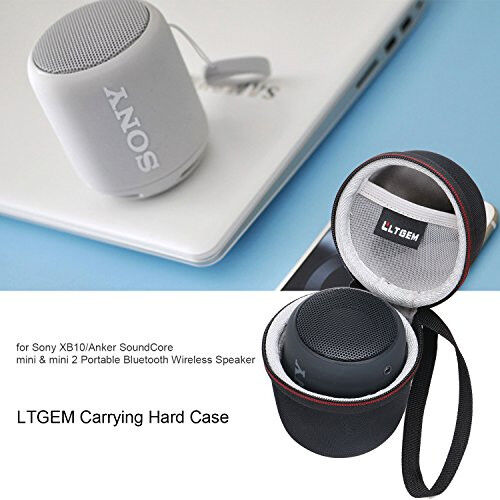 LTGEM Sony SRS-XB13/XB100/XB12/XB10 EXTRA BASS Simsiz Bluetooth Portativ Yengil Kompakt Sayohat Karnayı uchun Qattiq Qobiq - Sayohat Himoyachi Ko'tarish Saqlash Sumkasi (Qora + Kulrang) - 7