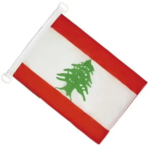 Lebanon NAUTICAL Flag 18'' x 12'' - Lebanese flags 30 x 45 cm. - Banner 12x18 in for boat - AZ FLAG - AZ FLAG (1)