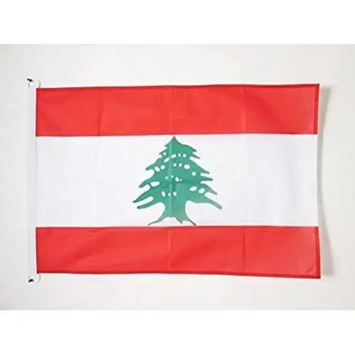 Lebanon NAUTICAL Flag 18'' x 12'' - Lebanese flags 30 x 45 cm. - Banner 12x18 in for boat - AZ FLAG - AZ FLAG