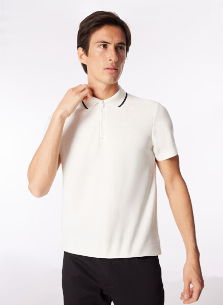 Lucas Erkek Basic Jakarlı Polo Tişört - 2