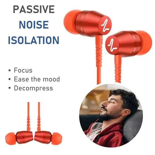 LUDOS OMNITONE USB C Headphones for iPhone 16 15 Pro Max Plus iPad Pro, 5 Years Warranty, USB-C Earbuds for Galaxy S24 S23 Ultra S22 S21 S20 A55 A54 A53, USB Type C Earphones - Coral - 5