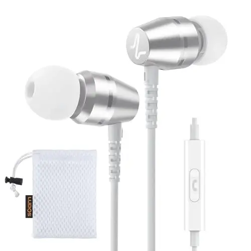 LUDOS OMNITONE USB C Headphones for iPhone 16 15 Pro Max Plus iPad Pro, 5 Years Warranty, USB-C Earbuds for Samsung Galaxy S24 S23 Ultra S22 S21 FE S20 A55 A54 A53, USB Type C Earphones - White - 1