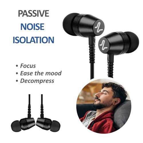 LUDOS OMNITONE Wired Earbuds in-Ear Headphones, 5 Year Warranty, Earphones with Microphone, 3.5 mm Jack Corded Ear Buds, Videoconference for iPhone, Samsung, Computer, Laptop, Kids, School Students - 4