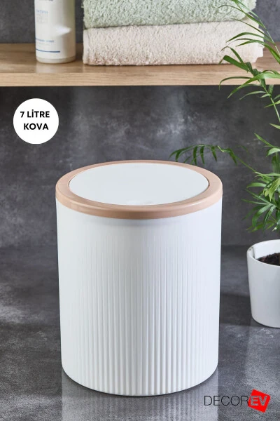 Lüks 5'li Banyo Seti Şık Tasarımlı Banyo Takımı-Beyaz - DECOREV (1)