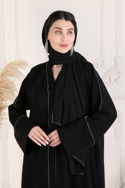 Lüks Abaya Kaliteli Abaya Dış Giyim Orjinal Dubai Ipeği Kumaşı Şık Abaya Giyim - 1