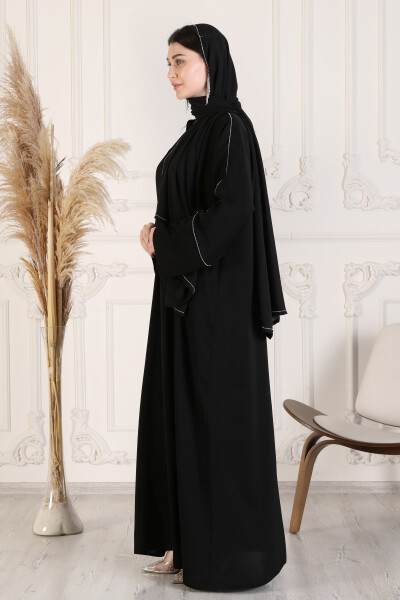 Lüks Abaya Kaliteli Abaya Dış Giyim Orjinal Dubai Ipeği Kumaşı Şık Abaya Giyim - 2