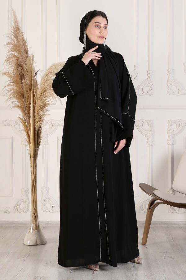 Lüks Abaya Kaliteli Abaya Dış Giyim Orjinal Dubai Ipeği Kumaşı Şık Abaya Giyim - 5