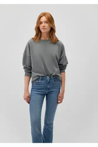 Lux Touch Tencel Tm Yeşil Modal Sweatshirt 168837-71598-Yeşil - 2