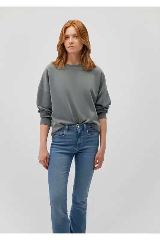 Lux Touch Tencel Tm Yeşil Modal Sweatshirt 168837-71598-Yeşil - 2