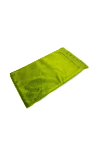 Lüks Düz Desensiz Kadife Velür Seccade – Açık Yeşil-Haki - 2