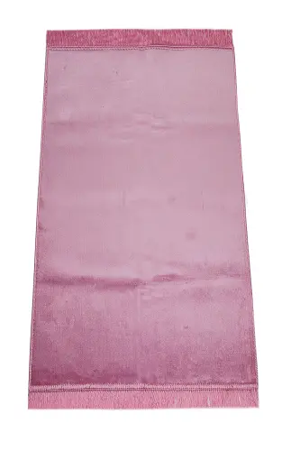 Lüks Düz Desensiz Kadife Velür Seccade Pembe - Pembe - 1