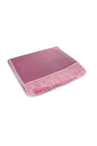 Lüks Düz Desensiz Kadife Velür Seccade Pembe - Pembe - IHVAN ONLINE (1)