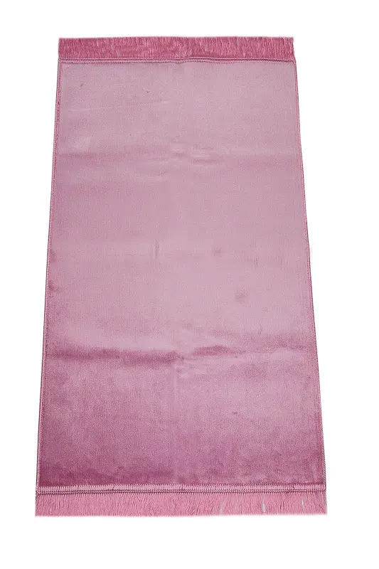 Lüks Düz Desensiz Kadife Velür Seccade Pembe - Pembe - IHVAN ONLINE