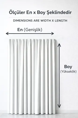 Lüks, Hardal Sarısı Blackout Kalın Karartma Güneşlik Perde (EN X BOY PİLESİZ TEK KANAT) - Hardal - 4