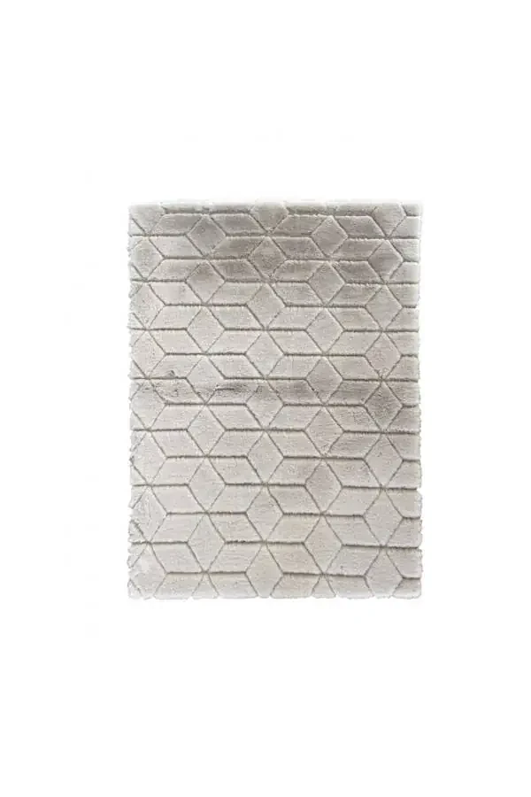 Lüx Kaydırmaz Post Peluş Tüylü Yolluk Comfort-diamond Ipek Gri - 1