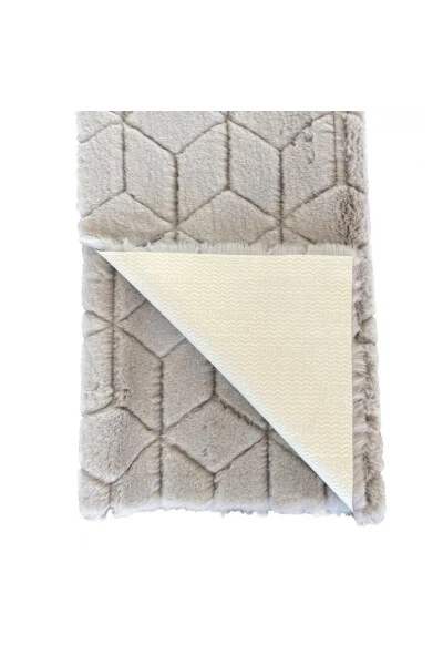 Lüx Kaydırmaz Post Peluş Tüylü Yolluk Comfort-diamond Ipek Gri - 2