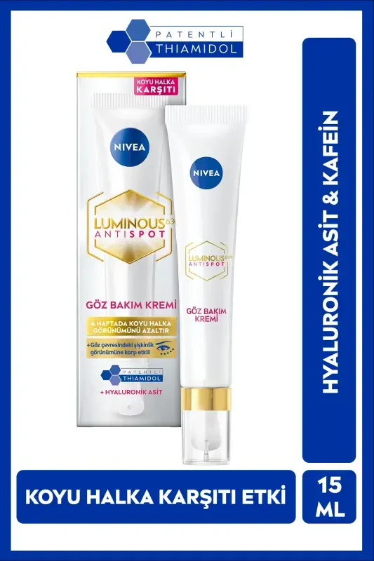 Luminous630 Dark Circle Anti-Aging Eye Cream 15ml, Brightening Eye Contour, Hyaluronic Acid - NIVEA