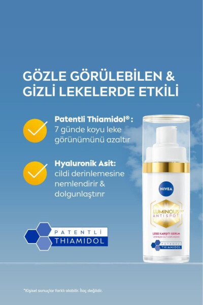 Luminous630 Dog'larga Qarshi Teri Parvarish Serum 30ml, Teri Rangini Tenglashtiruvchi, Hyaluronik Kislota, E Vitamini - 12